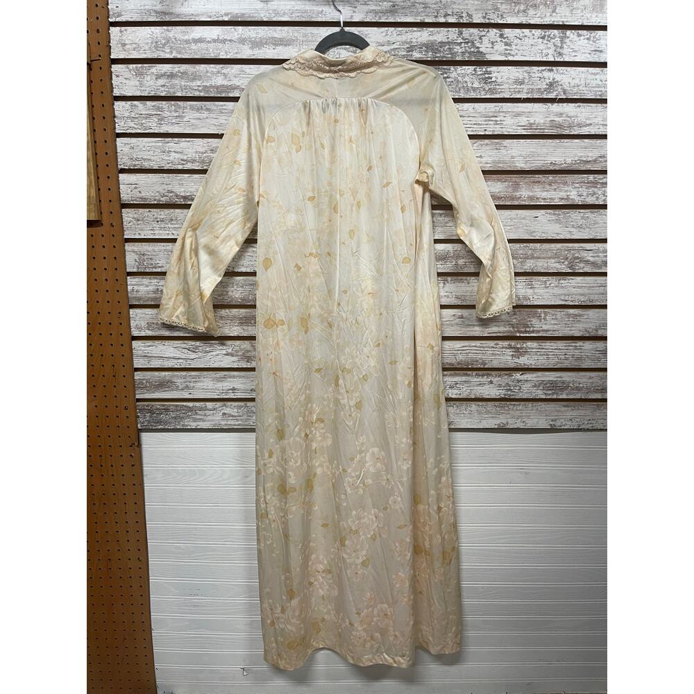 Miss Elaine Vintage Robe Lounge Gown Partial Zip Front Women's size Medium - Picture 8 of 11